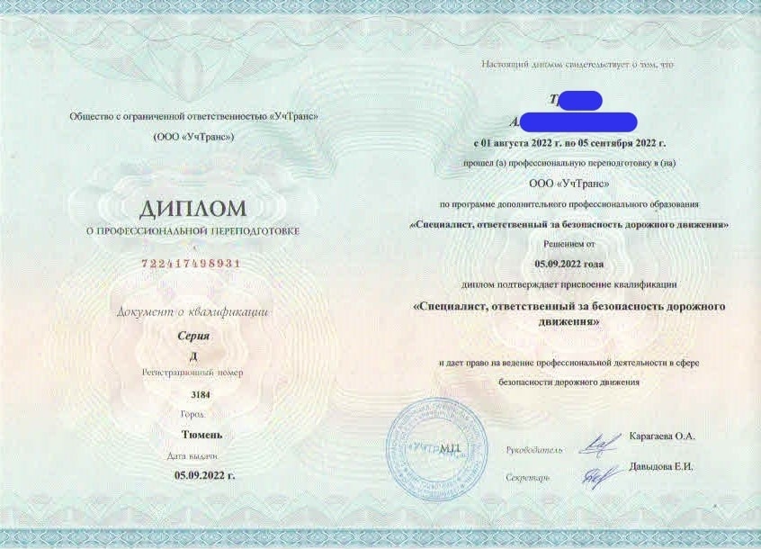 диплом БДД